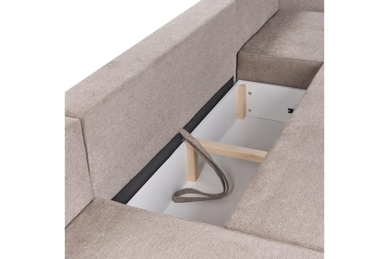 U-formad soffa Vatne Brun/Svart - Brun/Svart - Möbler - Vardagsrum - Soffgrupper