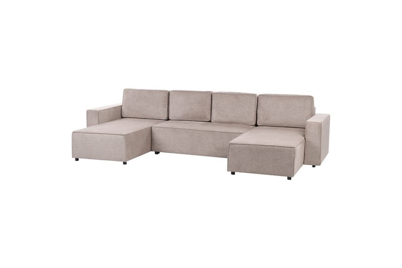 U-formad soffa Vatne Brun/Svart - Brun/Svart - Möbler - Vardagsrum - Soffgrupper