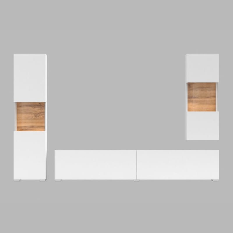 Väggenhet Ava 3 delar (05+07+40) - Vit - Möbler - Vardagsrum - Möbelset för vardagsrum