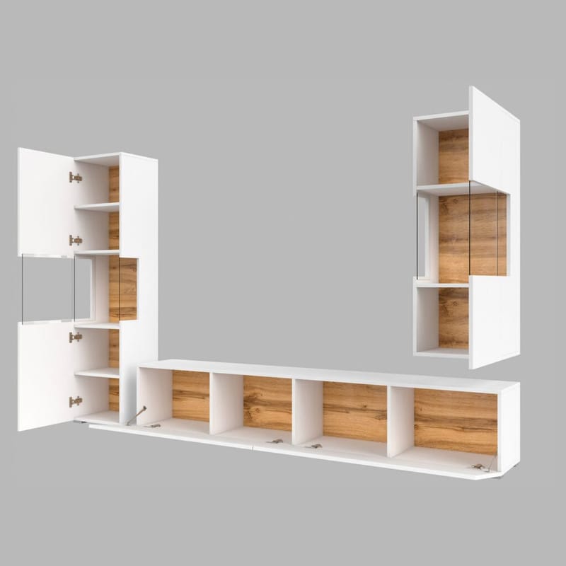 Väggenhet Ava 3 delar (05+07+40) - Vit - Möbler - Vardagsrum - Möbelset för vardagsrum