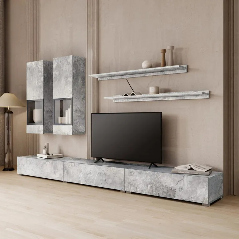 Väggenhet Baros - Betongljus - Möbler - Vardagsrum - Möbelset för vardagsrum