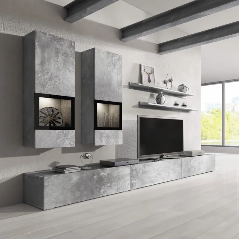 Väggenhet Baros - Betongljus - Möbler - Vardagsrum - Möbelset för vardagsrum