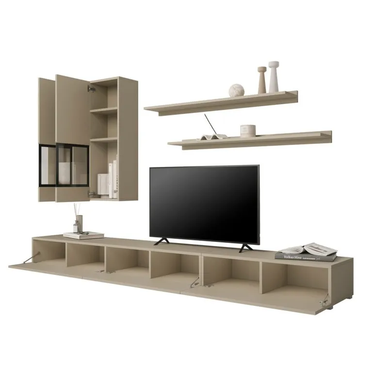 Väggenhet Baros - Ljus Beige - Möbler - Vardagsrum - Möbelset för vardagsrum