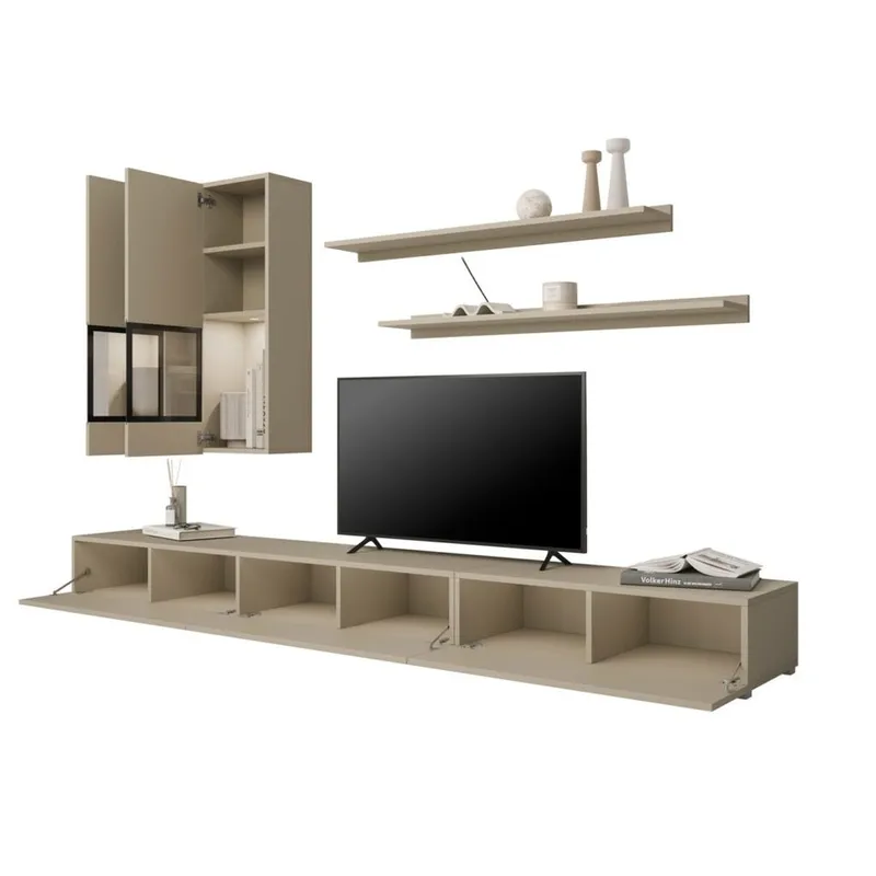 Väggenhet Baros - Ljus Beige - Möbler - Vardagsrum - Möbelset för vardagsrum