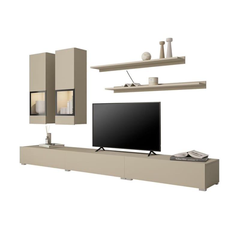 Väggenhet Baros - Ljus Beige - Möbler - Vardagsrum - Möbelset för vardagsrum