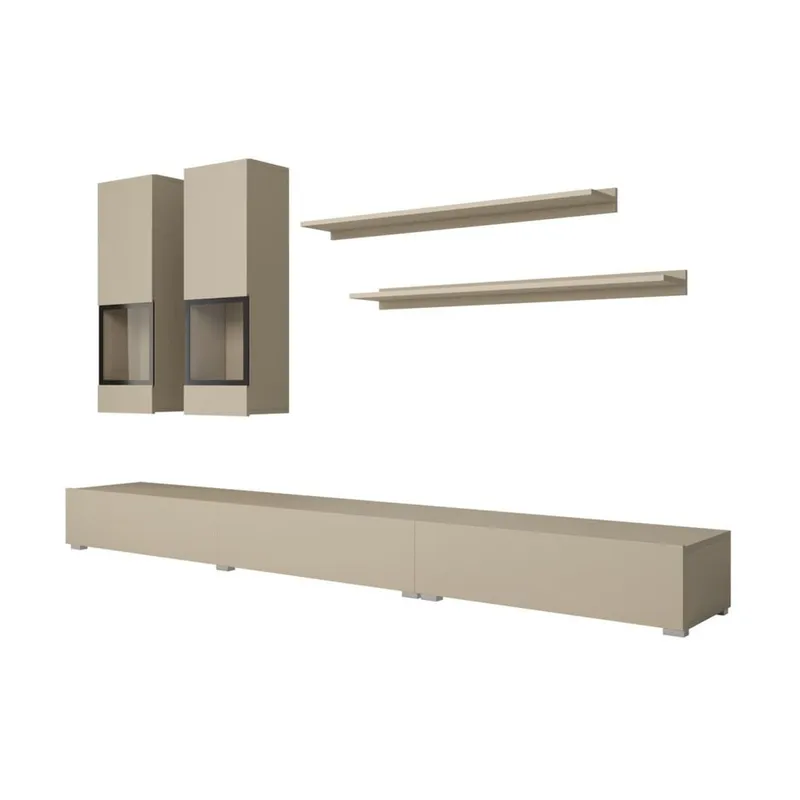 Väggenhet Baros - Ljus Beige - Möbler - Vardagsrum - Möbelset för vardagsrum