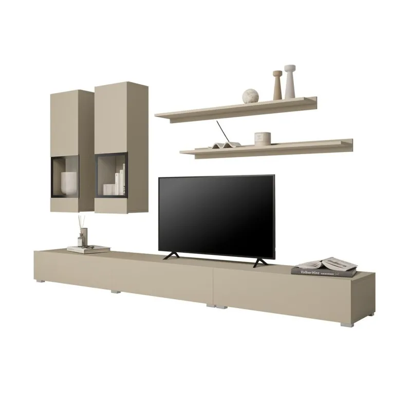 Väggenhet Baros - Ljus Beige - Möbler - Vardagsrum - Möbelset för vardagsrum