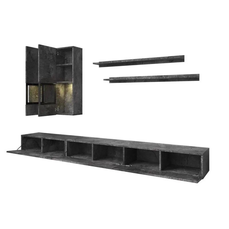 Väggenhet Baros - Skiffer - Möbler - Vardagsrum - Möbelset för vardagsrum