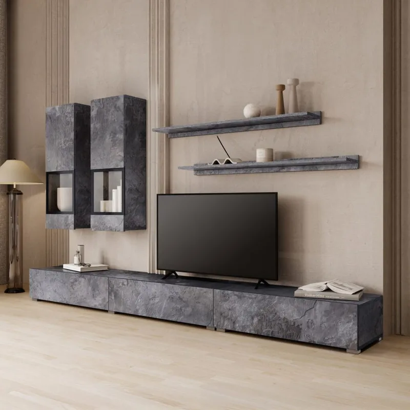 Väggenhet Baros - Skiffer - Möbler - Vardagsrum - Möbelset för vardagsrum