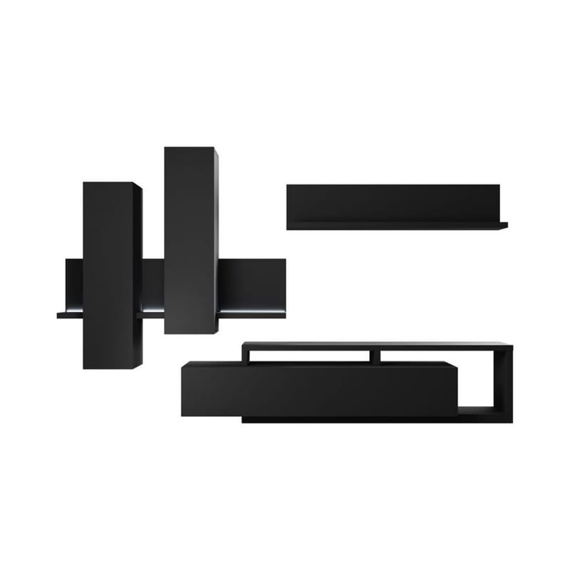 Väggenhet Bota - Svart supermatt - Möbler - Vardagsrum - Möbelset för vardagsrum