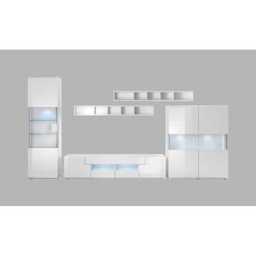 Väggenhet Toledo 5 delar (05+40+42+2x02) - Vit / Vit Blank - Möbler - Vardagsrum - Möbelset för vardagsrum