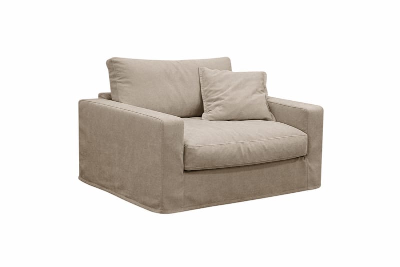 Valencia Extra Djup 3-sits soffa + fåtölj med avtagbar och tvättbar klädsel - Brun - Möbler - Vardagsrum - Soffgrupper