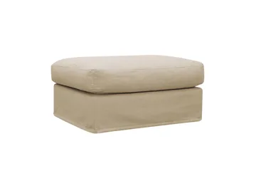 Valencia Extra Djup 3-sits soffa + fotpall med avtagbar och tvättbar klädsel - Beige - Möbler - Vardagsrum - Soffor