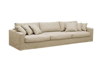 Valencia Extra Djup 5-sits soffa + fåtölj med avtagbar och tvättbar klädsel - Beige - Möbler - Vardagsrum - Soffgrupper