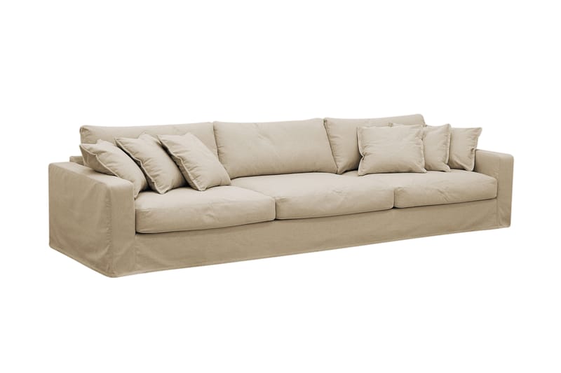 Valencia Extra Djup 5-sits soffa + fåtölj med avtagbar och tvättbar klädsel - Beige - Möbler - Vardagsrum - Soffgrupper