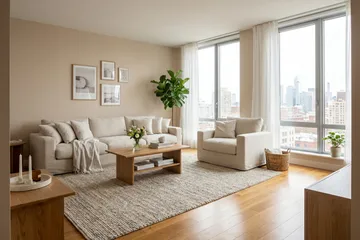 Valencia Extra Djup 5-sits soffa + fåtölj med avtagbar och tvättbar klädsel - Beige - Möbler - Vardagsrum - Soffgrupper