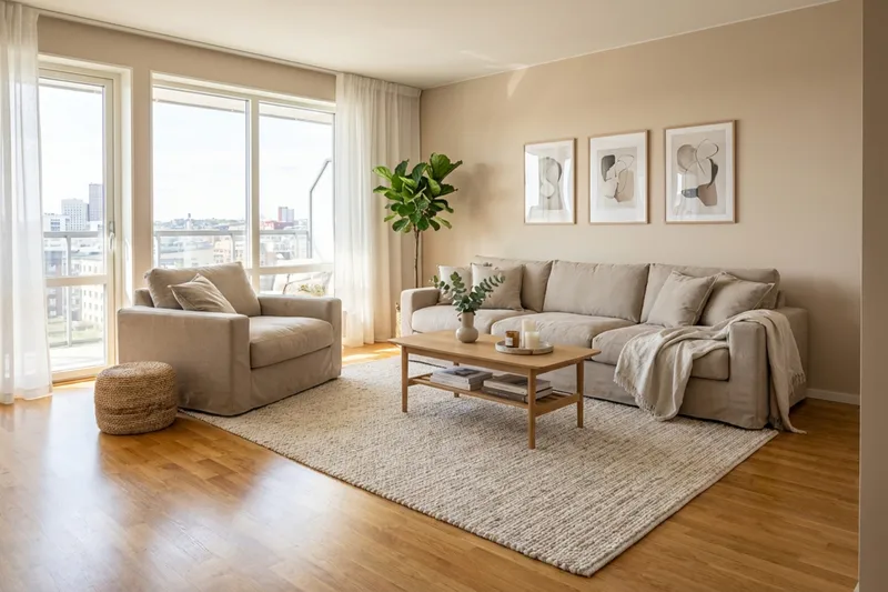 Valencia Extra Djup 5-sits soffa + fåtölj med avtagbar och tvättbar klädsel - Brun - Möbler - Vardagsrum - Soffgrupper
