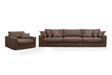 Valencia Extra Djup 5-sits soffa + fåtölj med avtagbar och tvättbar klädsel