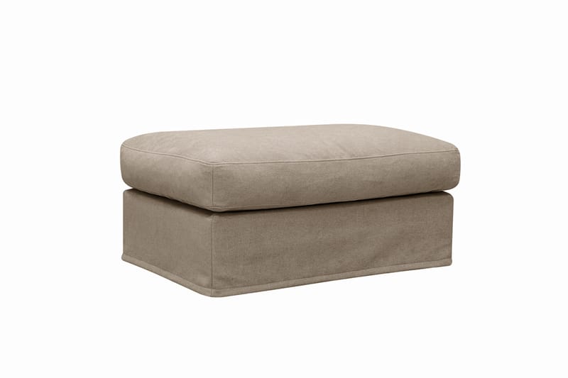 Valencia Extra Djup 5-sits soffa + fotpall med avtagbar och tvättbar klädsel - Brun - Möbler - Vardagsrum - Soffgrupper