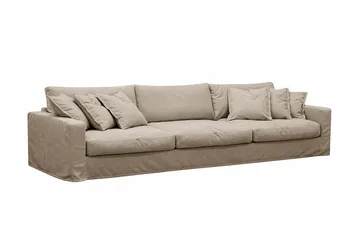 Valencia Extra Djup 5-sits soffa + fotpall med avtagbar och tvättbar klädsel - Brun - Möbler - Vardagsrum - Soffor