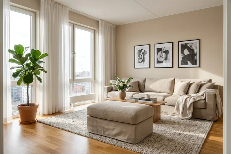 Valencia Extra Djup 5-sits soffa + fotpall med avtagbar och tvättbar klädsel - Brun - Möbler - Vardagsrum - Soffor