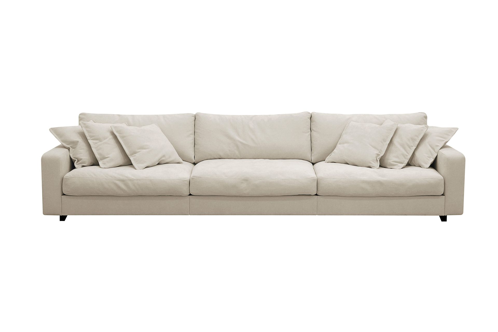 valencia extra djup 5-sits soffa i chenille - beige