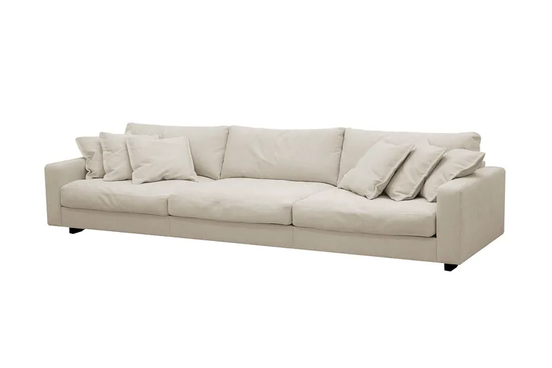 Valencia Extra Djup 5-sits Soffa i Chenille - Beige - Möbler - Vardagsrum - Soffor