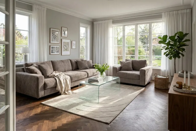 Valencia Extra Djup 5-sits Soffa i Chenille - Brun - Möbler - Vardagsrum - Soffor