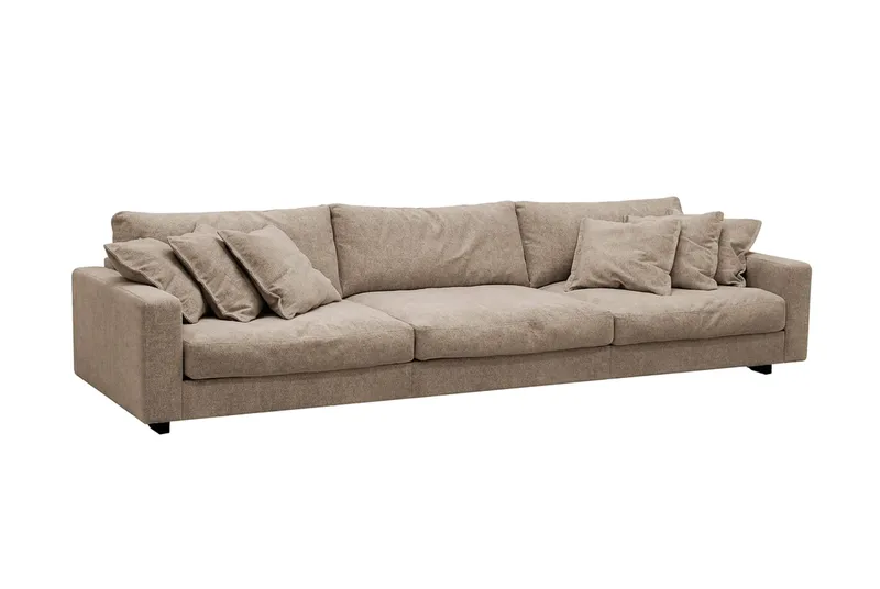 Valencia Extra Djup 5-sits Soffa i Chenille - Brun - Möbler - Vardagsrum - Soffor