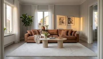 Valencia Extra Djup 5-sits Soffa i Chenille - Rostbrun - Möbler - Vardagsrum - Soffor