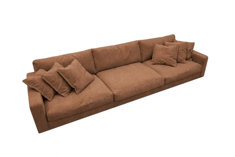 Valencia Extra Djup 5-sits Soffa i Chenille - Rostbrun - Möbler - Vardagsrum - Soffor