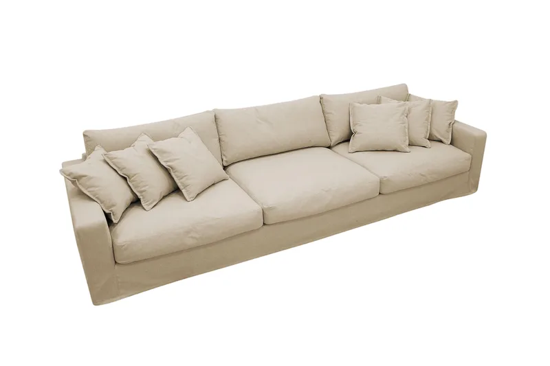 Valencia Extra Djup 5-sits Soffa med avtagbar och tvättbar klädsel - Beige - Möbler - Vardagsrum - Soffor