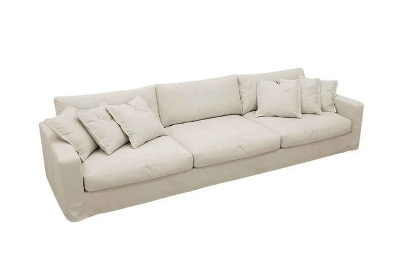 Valencia Extra Djup 5-sits Soffa med avtagbar och tvättbar klädsel - Beige - Möbler - Vardagsrum - Soffor