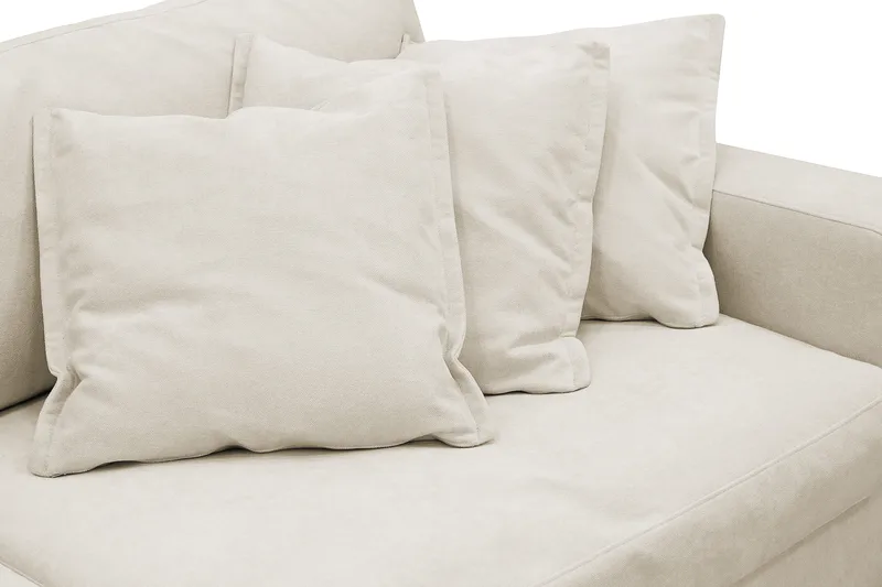 Valencia Extra Djup 5-sits Soffa med avtagbar och tvättbar klädsel - Beige - Möbler - Vardagsrum - Soffor