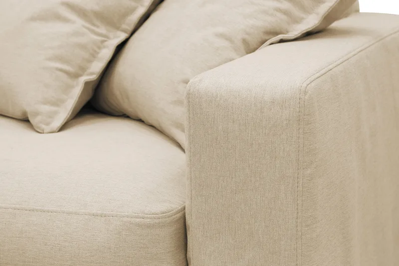 Valencia Extra Djup 5-sits Soffa med avtagbar och tvättbar klädsel - Beige - Möbler - Vardagsrum - Soffor