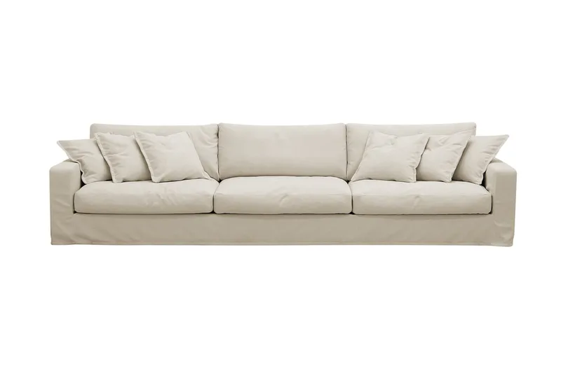 Valencia Extra Djup 5-sits Soffa med avtagbar och tvättbar klädsel - Beige - Möbler - Vardagsrum - Soffor
