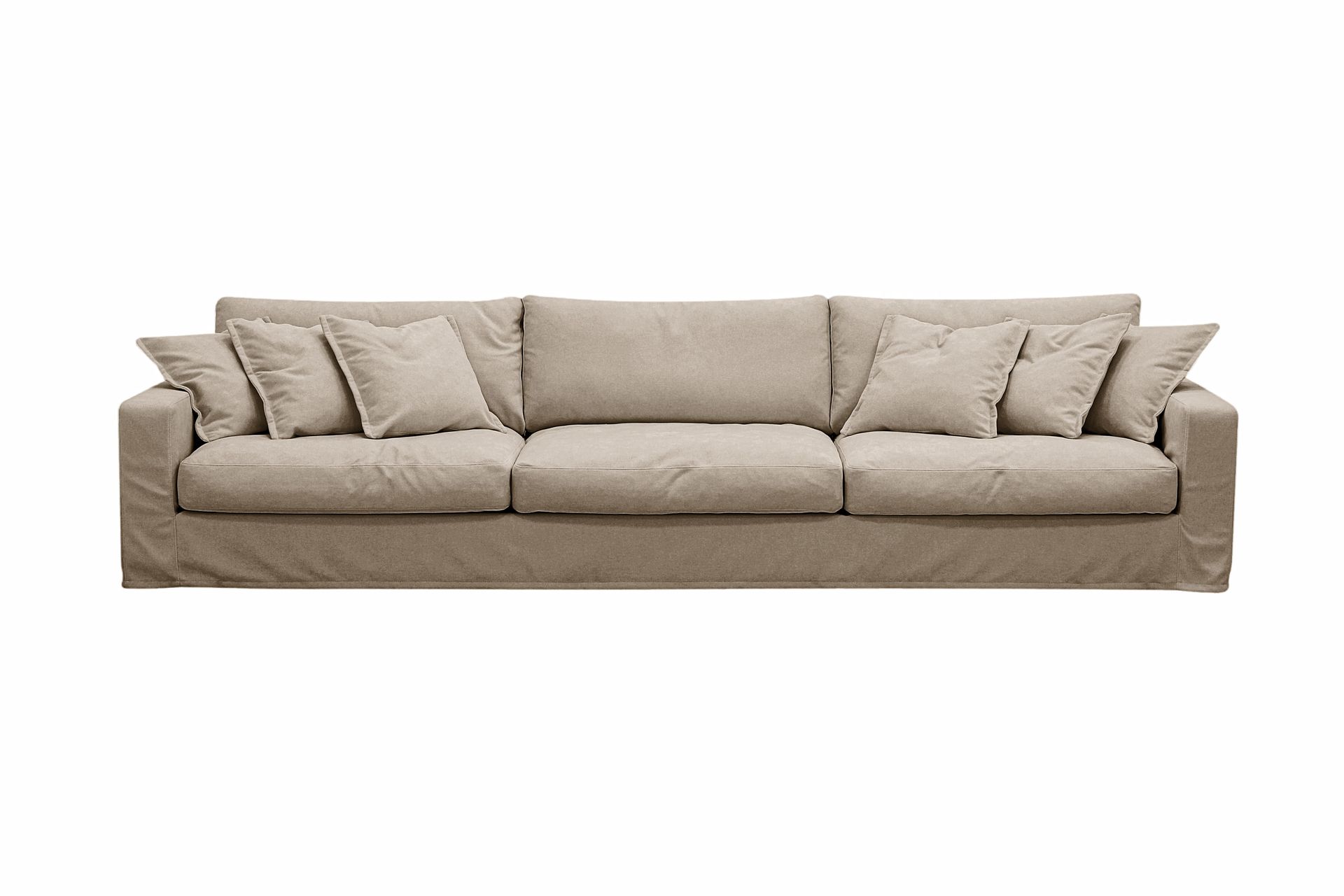 valencia extra djup 5-sits soffa med avtagbar och tvättbar klädsel - brun