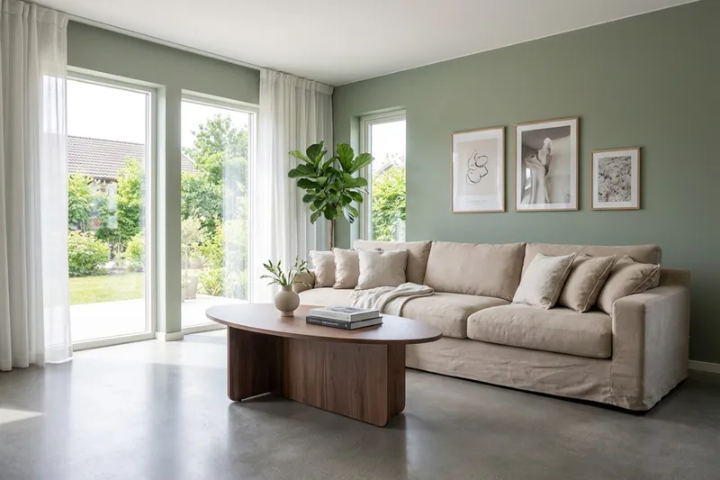 Valencia Extra Djup 5-sits Soffa med avtagbar och tvättbar klädsel - Ljusbrun - Möbler - Vardagsrum - Soffor