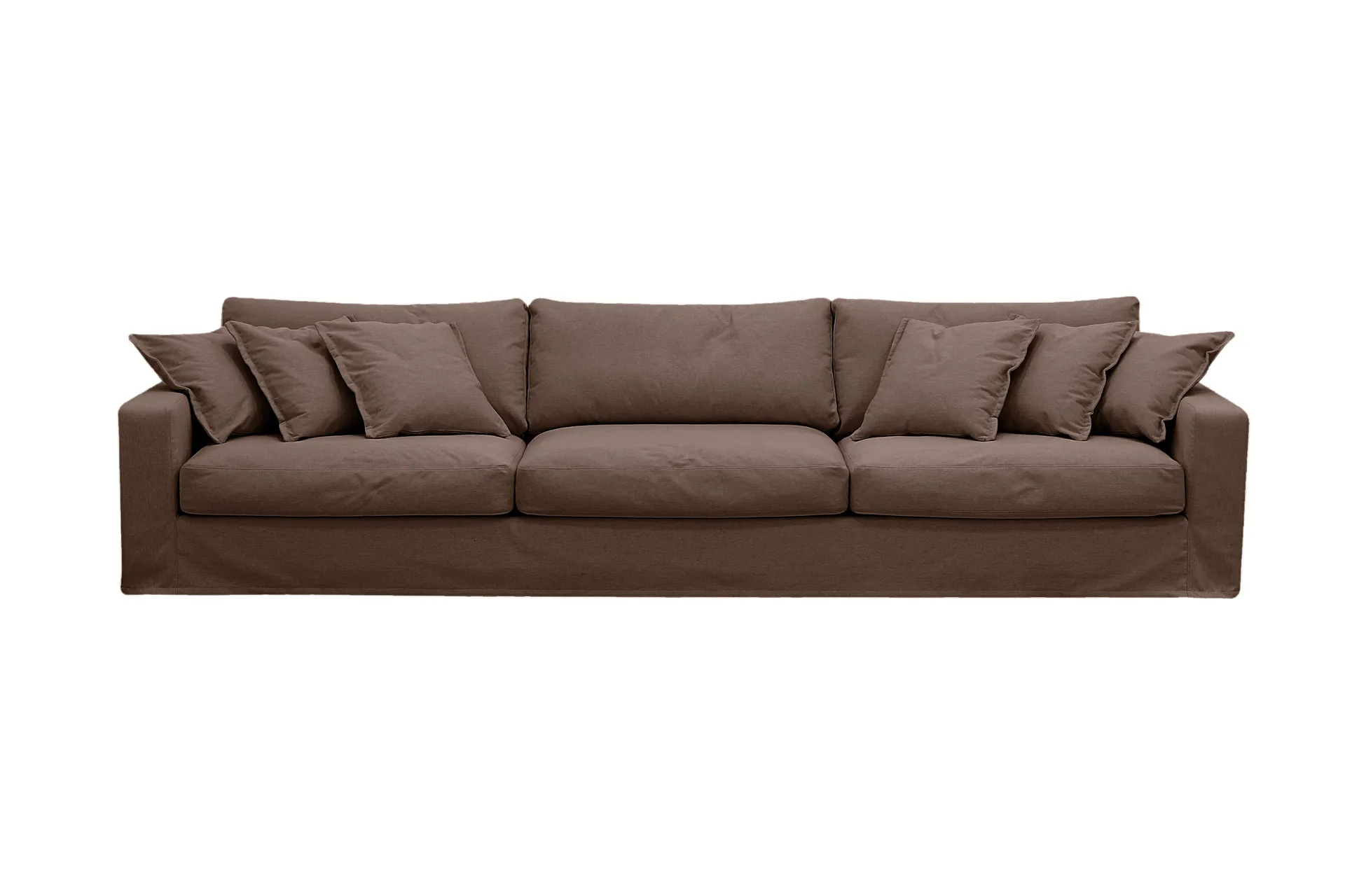 valencia extra djup 5-sits soffa med avtagbar och tvättbar klädsel - mörkbrun