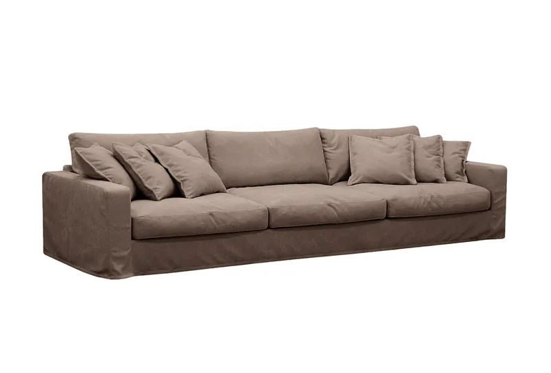 Valencia Extra Djup 5-sits Soffa med avtagbar och tvättbar klädsel - Mörkbrun - Möbler - Vardagsrum - Soffor