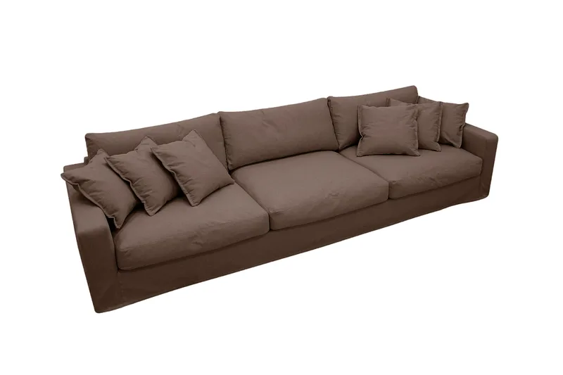Valencia Extra Djup 5-sits Soffa med avtagbar och tvättbar klädsel - Mörkbrun - Möbler - Vardagsrum - Soffor