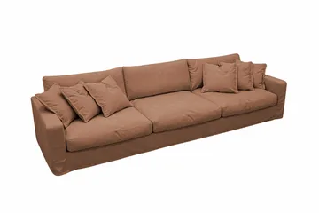 Valencia Extra Djup 5-sits Soffa med avtagbar och tvättbar klädsel - Rostbrun - Möbler - Vardagsrum - Soffor