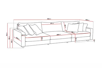 Valencia Extra Djup 5-sits Soffa - Offwhite - Möbler - Vardagsrum - Soffor