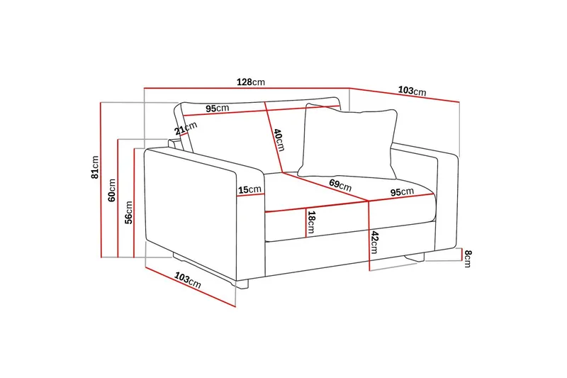 Valencia Extra Djup Fåtölj i Chenille - Beige - Möbler - Vardagsrum - Fåtöljer