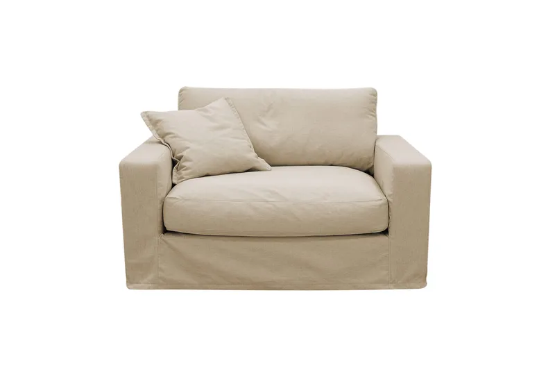 Valencia Extra Djup Fåtölj med avtagbar och tvättbar klädsel, Beige