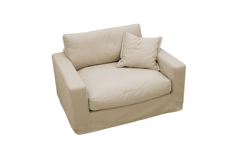 Valencia Extra Djup Fåtölj med avtagbar och tvättbar klädsel - Beige - Möbler - Vardagsrum - Fåtöljer