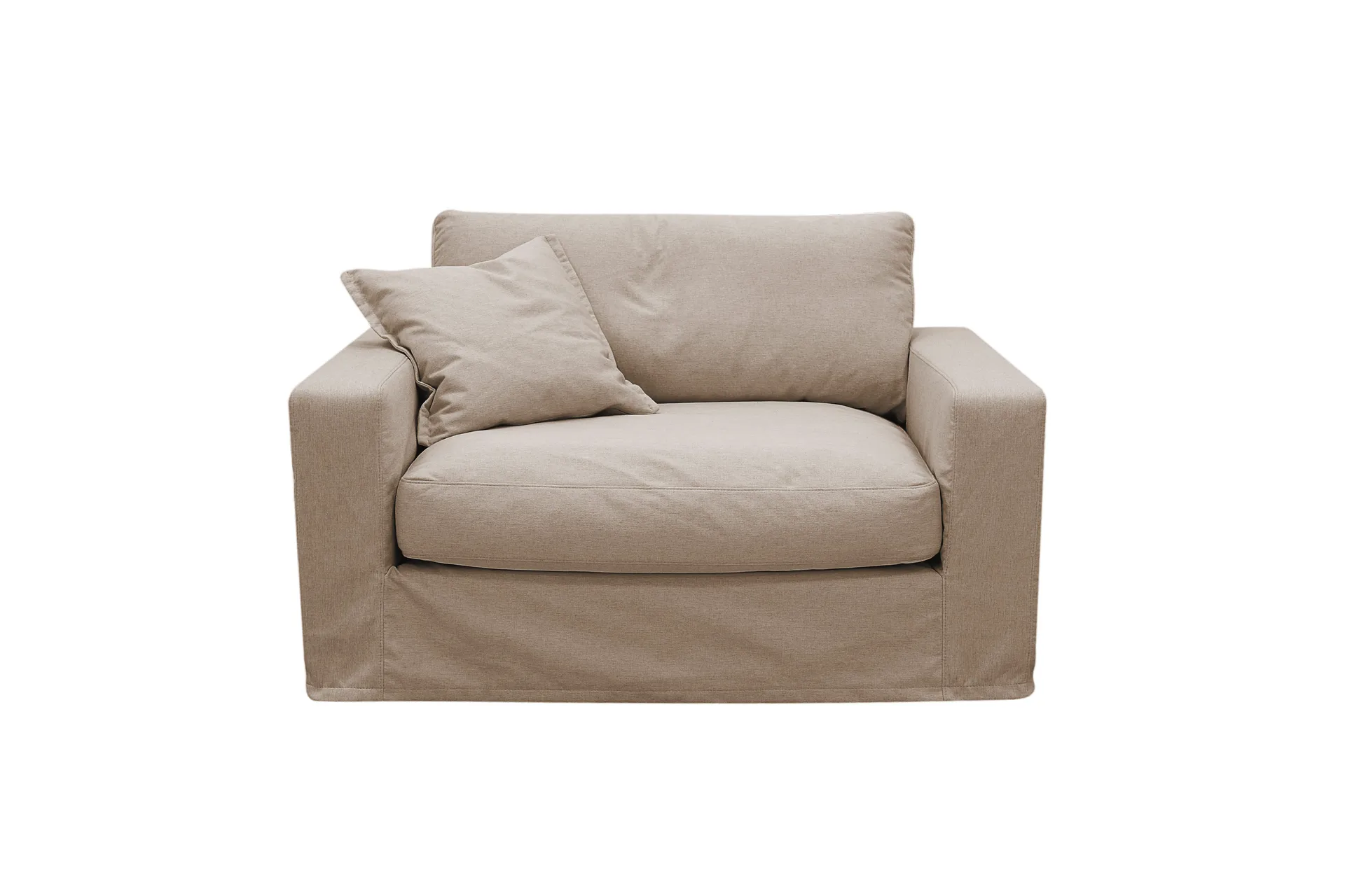 valencia extra djup fåtölj med avtagbar och tvättbar klädsel - ljusbrun