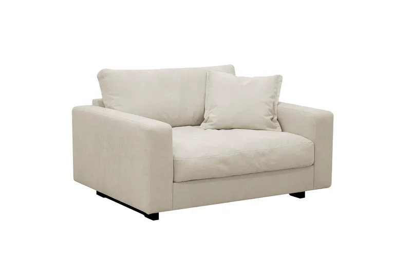 Valencia Soffgrupp Extra Djup 3-sits Soffa + Fåtölj i Chenille - Beige - Möbler - Vardagsrum - Soffgrupper