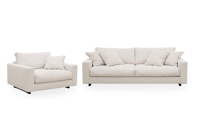 Valencia Soffgrupp Extra Djup 3-sits Soffa + Fåtölj - Offwhite - Möbler - Vardagsrum - Soffgrupper