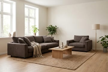 Valencia Soffgrupp Extra Djup 4-sits Soffa + Fåtölj - Taupe - Möbler - Vardagsrum - Soffgrupper